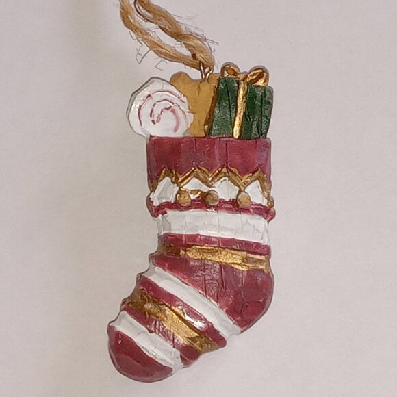 ๐ฏ 10 for $12 / Small Vintage Stocking Christmas Tree Ornament - Picture 8 of 10